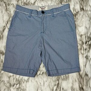Original Penguin Blue Pattern Flat Front Shorts Tailored Look Preppy Sailorcore